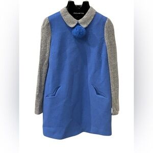 Long-sleeve dress with layered design